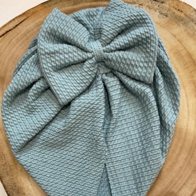 Turban Gaufrée Bleu